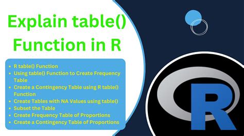 r/tybl|How to Use the Table Function in R (With Examples) .